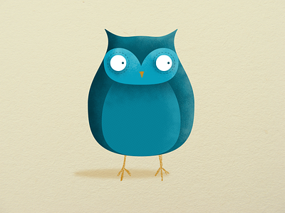 Sebastian the Owl 2d bird birds illustration owl textured illustration