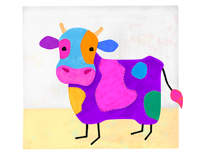 Stichy Cow affinity designer affinitydesigner animal animals illustration vector