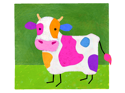 Stichy Cow White affinity designer affinitydesigner animal animals illustration vector