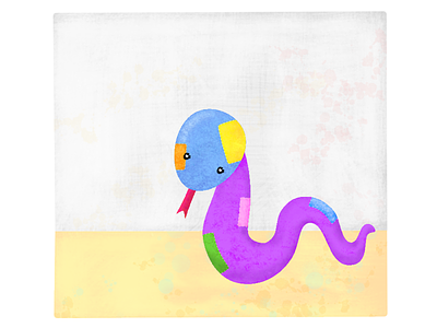Stichy Snake affinity designer affinitydesigner animal colorful cute hebi illustration kawaii snake vector zodiac