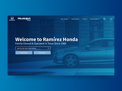 Ramírez Honda - Landing Page automotive branding cars design e commerce flat flat 2.0 gradient landing page minimal responsive ui uiux ux web web design website