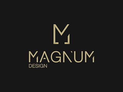 Magnum Design Logo brand clean elegant gold interior logo logotype minimal