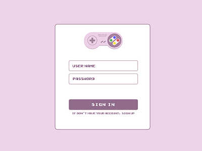 Daily UI challenge #001 dailyui game signin uiux