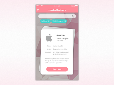 DailyUI #050 Job Listings