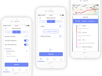 public transportation info app application ios sketch