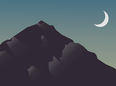 mountain flat illustration inkscape