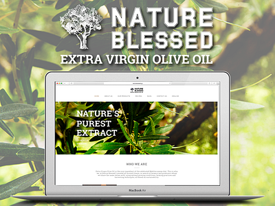 Nature Blessed web design