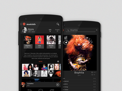Musicinfo app concept android app concept lollipop music prototype ui user interface ux