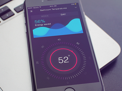 Smart Termostat concept app graph house mobile sketch smart switcher termostat ui ux