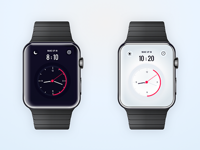 Watch concept alarm clean clock explore skin time ui wake watch