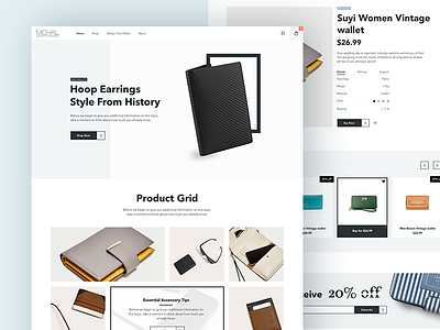 Michal Store - Ecommerce project clean clothing ecommerce fashion interface minimalism store ui web website