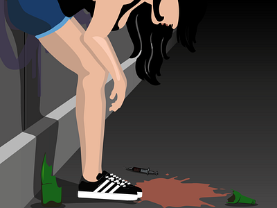 Girl drugs illustration illustrator vector woman