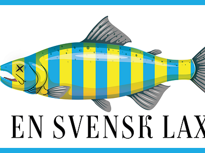 A swedish salmon design illustration illustrator salmon vector