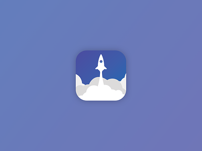 Rocket launch app concept icon jobsite ui