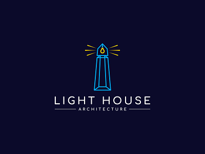 light house logo architecture branding design house icon illustration light lighthouse lighthouselogo logo logodesign typography vector