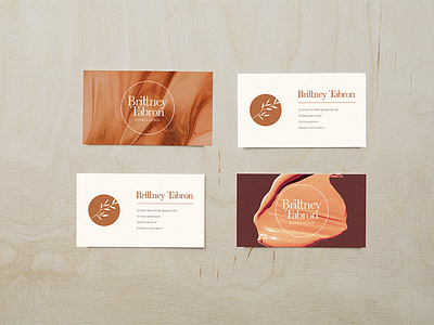 Brittney Tabron Brand Business Cards branding branding concept business cards clean designer brand earthy identity logo personal brand portfolio stationery design