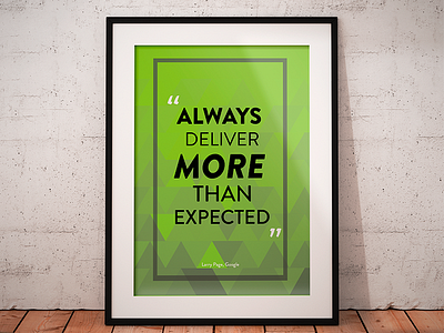 Poster Quote - green design gradation gradient green mockup pattern poster quote triangle