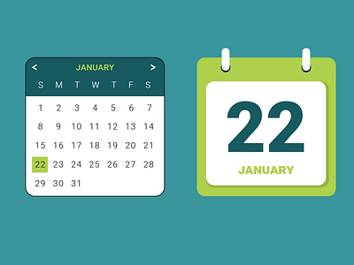 Calendar Illustrations app bright calendar date illustration mockup vibrant