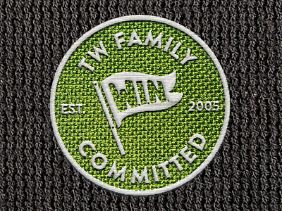 Patch concept badge button committed family patch sticker win