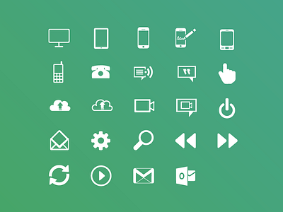 Icons 2 clean device flat icon icon kit icon set icons productivity technology