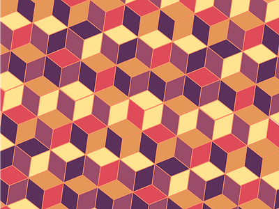 Pattern 005-1 abstract cubes digital geometric illustration seamless pattern shapes texture