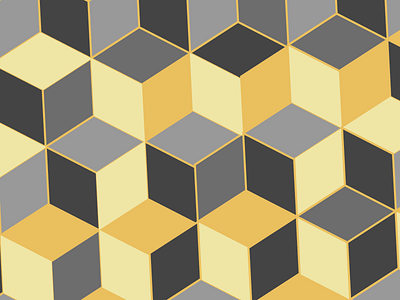 Pattern 011-2 abstract cubes geometric gold pattern shapes texture vibrant