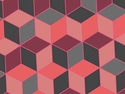 Pattern 011-3 cubes geometric illustration modern ruby texture vector vibrant