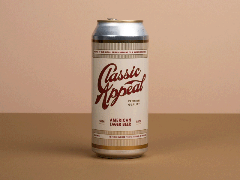 Classic Appeal beer classic lettering type typography utilitarian