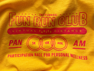 Fun Run Club 10k 5k race running t shirt typ type typography