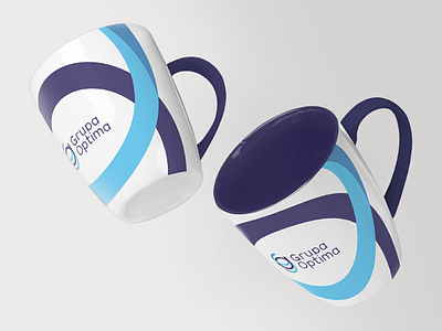 Mugs for Grupa Optima blue cup grupa key visual logo mug optima