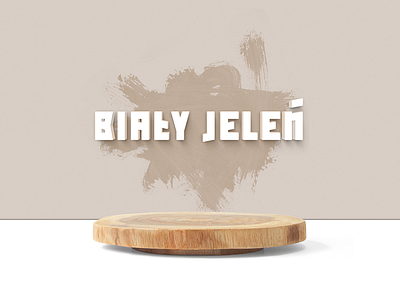 Biały Jeleń logo bialy jelen deer logo natural typography white