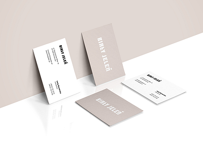 Business cards bialy jelen business cards deer key visual natural typography white