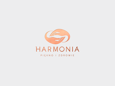 Harmonia logo balance gold hands harmony health beauty infinity logo logo design logotype natural yin yang