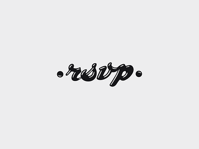 RSVP logo gray lettering logo logo design logodesign rsvp typography