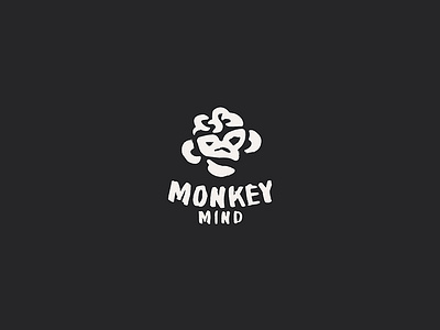 Monkey Mind logo association black community logo logo design mind monkey music