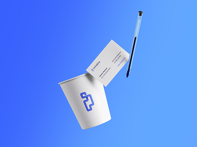 Infable blue branding business card cards cup design developement icon key visual logo logo design logodesign minimal product design ui ux vector