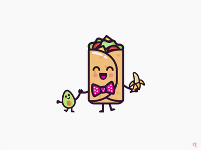 cute cartoon burrito