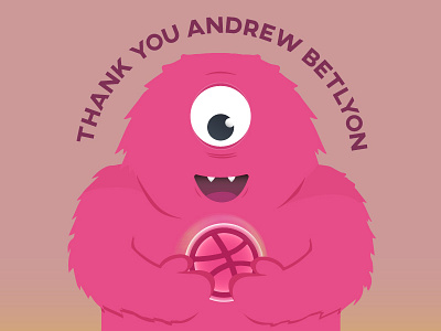 Dribbble Monster Thank You