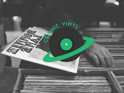 Cosmic Vinyl logo music online record vinyl