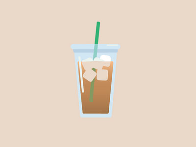 Ice Ice Baby coffee flat design iced coffee starbucks