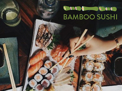 Bamboo Sushi ad logo sushi sushilogo