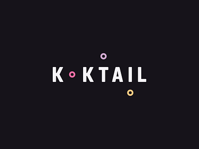 Koktail branding bubble circle id identity logo mark minimal typography