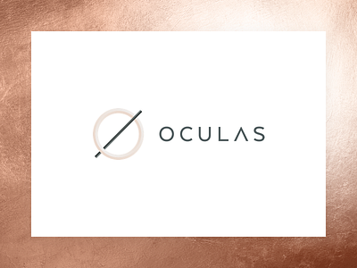 Oculas Logo branding copper logo mark minimal monogram o rust typography