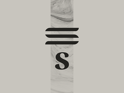 Saiens branding design elegant icon identity logo marble mark minimal negative space s serif texture typography
