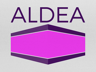 Aldea Logo logo logo design pink purple