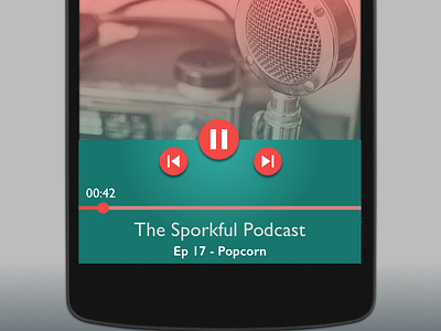 Timecast android material design music music player podcast ui ux