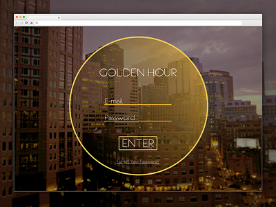 Golden Hour design golden golden hour login ui uiux ux