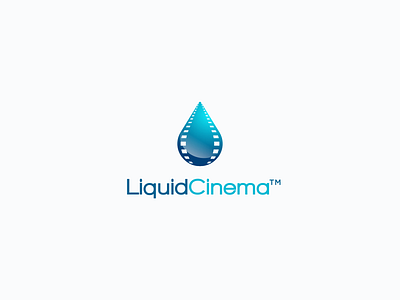 Logo concept for Liquid Cinema brand design brand identity branding brandmark custom logo design design flat design graphic design icon illustration logo logo design logomark