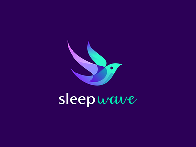 sleep wave brand design brand identity branding brandmark custom logo design design flat design illustration logo