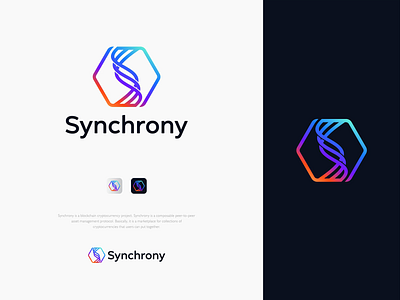 Logo for Synchrony brand design brand identity branding brandmark custom logo design design flat design graphic design illustration logo